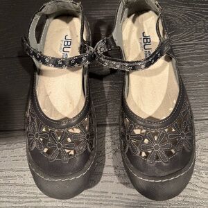 JBU by Jambu Wildflower Mary Jane, Black, Women's Size 8.5